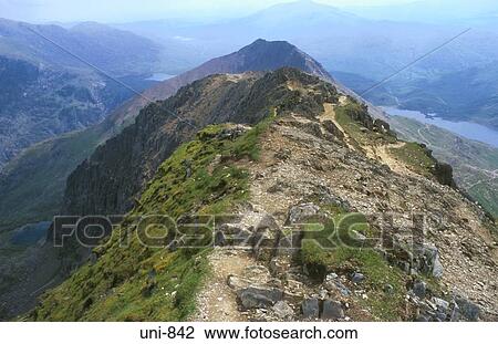 Ridge Snowdonia National Park Wales UK View Large Photo Image Stock Image - Ridge Snowdonia National Park Wales UK. Fotosearch