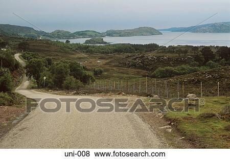 Road Alongside Loch Scotland View Large Photo Image Stock Photo - Road Alongside Loch Scotland. Fotosearch