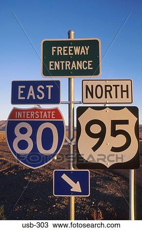 Road Signs Nevada USA View Large Photo Image Stock Image - Road Signs Nevada USA. Fotosearch