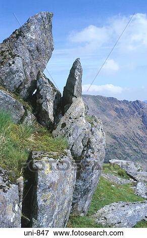 Rock Formation Snowdonia National Park Wales UK View Large Photo Image Stock Photo - Rock Formation Snowdonia National Park Wales UK. Fotosearch