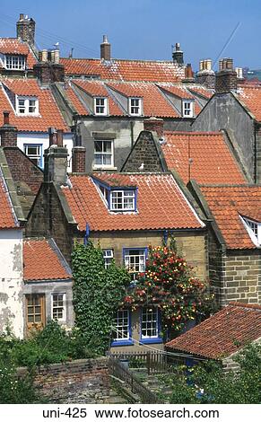 Rooftops of Houses Robin Hoods Bay Yorkshire UK View Large Photo Image Stock Photography - Rooftops of Houses Robin Hoods Bay Yorkshire UK. Fotosearch