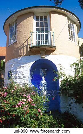 Round House Portmeirion Wales UK View Large Photo Image Stock Image - Round House Portmeirion Wales UK. Fotosearch