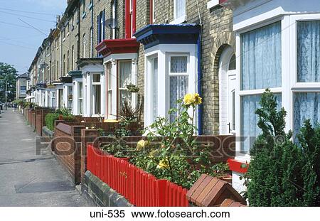 Stock Photography - Row of Houses UK. Fotosearch