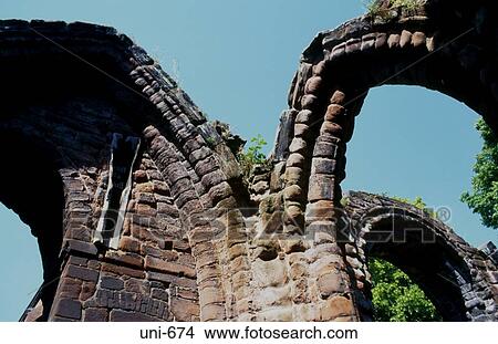 Picture - Ruined Arches of Church Chester UK. Fotosearch