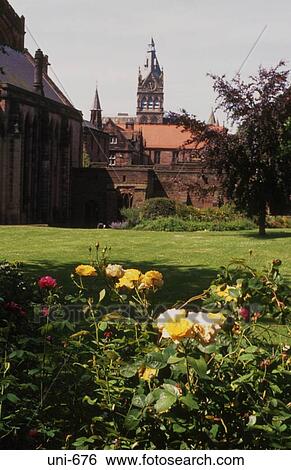 Stock Photograph - Ruined Cloister of Chester Cathedral UK. Fotosearch