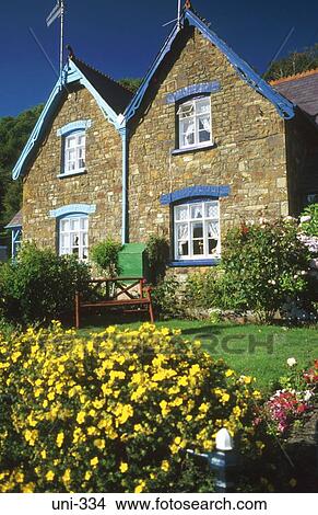Rural Semi-Detached Cottage Wales UK View Large Photo Image Picture - Rural Semi-Detached Cottage Wales UK. Fotosearch
