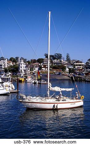 Sailing Boat in Marina Santa Cruz USA View Large Photo Image Stock Photograph - Sailing Boat in Marina Santa Cruz USA. Fotosearch