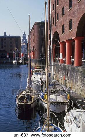 Sailing Boats in Albert Dock Liverpool UK View Large Photo Image Stock Photo - Sailing Boats in Albert Dock Liverpool UK. Fotosearch