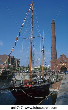 Sailing Ship in Dock Liverpool UK View Large Photo Image Stock Photo - Sailing Ship in Dock Liverpool UK. Fotosearch