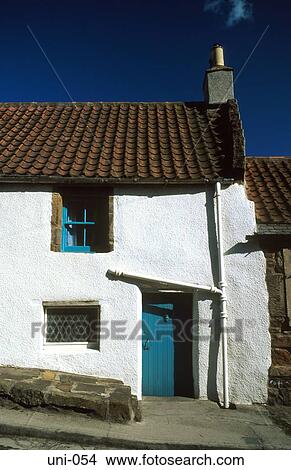 Scottish Whitewashed Cottage View Large Photo Image Picture - Scottish Whitewashed Cottage. Fotosearch