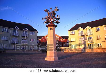 Sculpture in Courtyard Swansea Wales UK View Large Photo Image Stock Image - Sculpture in Courtyard Swansea Wales UK. Fotosearch