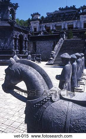 Stock Photography - Sculptures at the Tomb of Khai Dinh Hue Vietnam Asia. Fotosearch