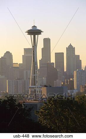 Stock Photo - Seattle Late Afternoon USA. Fotosearch