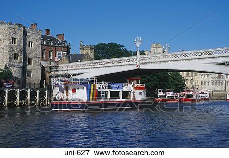 Sightseeing Boat on Ouse York UK View Large Photo Image Stock Photo - Sightseeing Boat on Ouse York UK. Fotosearch