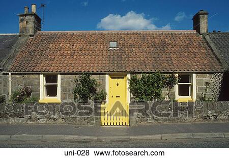 Small Terraced Bungalow Scotland UK View Large Photo Image Stock Photo - Small Terraced Bungalow Scotland UK. Fotosearch