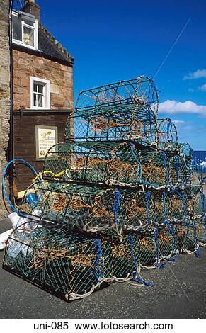 Stack of Lobster Pots Scotland View Large Photo Image Stock Photography - Stack of Lobster Pots Scotland. Fotosearch