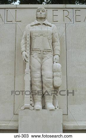 Statue of Air Gunner on US War Memorial UK View Large Photo Image Stock Image - Statue of Air Gunner on US War Memorial UK. Fotosearch