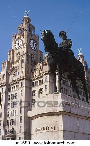 Statue of Edward VII Liverpool UK View Large Photo Image Stock Photo - Statue of Edward VII Liverpool UK. Fotosearch