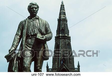 Statue of Livingstone and Tower Glasgow Scotland View Large Photo Image Stock Photo - Statue of Livingstone and Tower Glasgow Scotland. Fotosearch