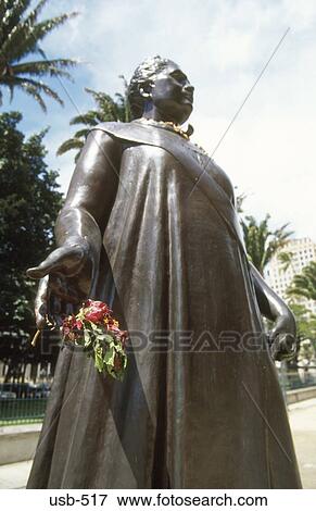 Statue of Princess Liliuokalani Oahu Hawaii USA View Large Photo Image Stock Photo - Statue of Princess Liliuokalani Oahu Hawaii USA. Fotosearch