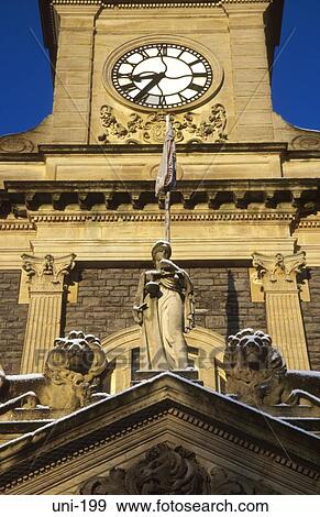 Statue on Clocktower of Llanelli Town Hall Wales View Large Photo Image Stock Photo - Statue on Clocktower of Llanelli Town Hall Wales. Fotosearch