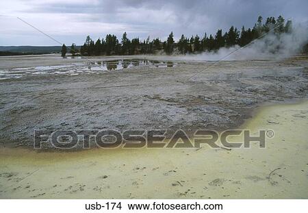 Steaming Pool Yellowstone National Park USA View Large Photo Image Picture - Steaming Pool Yellowstone National Park USA. Fotosearch