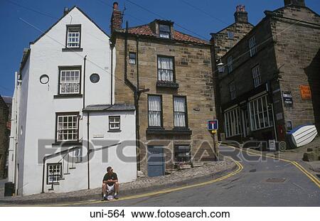 Steep Lane Robin Hoods Bay UK View Large Photo Image Picture - Steep Lane Robin Hoods Bay UK. Fotosearch