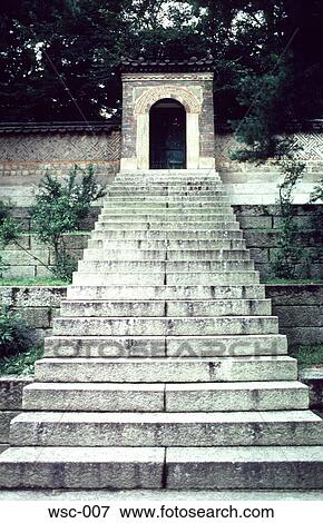 Steps up to Archway Korea View Large Photo Image Stock Photo - Steps up to Archway Korea. Fotosearch