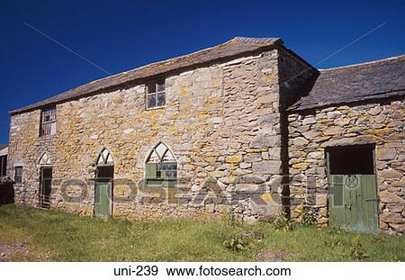 Stock Photo - Stone Barn Wales UK. Fotosearch