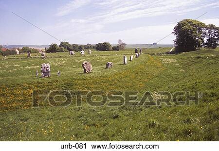 Stock Image - Stone Circle Avebury Wiltshire UK. Fotosearch