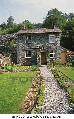 Stone Cottage Lake District Uk Stock Photography Uni 505