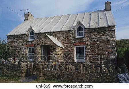 Stone Cottage UK View Large Photo Image Stock Photo - Stone Cottage UK. Fotosearch