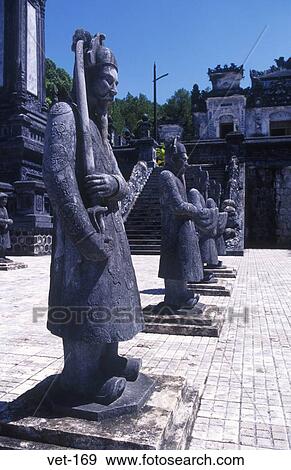Stone Soldiers Tomb of Khai Dinh Hue Vietnam View Large Photo Image Stock Photo - Stone Soldiers Tomb of Khai Dinh Hue Vietnam. Fotosearch