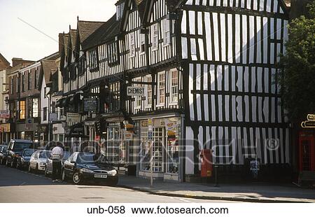 Stock Photo - Street Scene Stratford upon Avon Warwickshire UK. Fotosearch