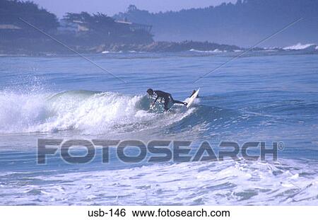 Surfer in Wetsuit Carmel California USA View Large Photo Image Stock Photograph - Surfer in Wetsuit Carmel California USA. Fotosearch
