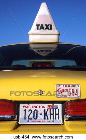 Taxi Cab Seattle Washington State USA View Large Photo Image Picture - Taxi Cab Seattle Washington State USA. Fotosearch