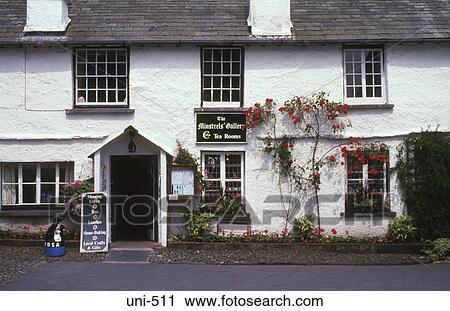 Terraced Cottages with Tea Shop UK View Large Photo Image Stock Image - Terraced Cottages with Tea Shop UK. Fotosearch