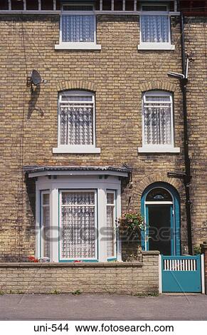 Terraced House UK View Large Photo Image Picture - Terraced House UK. Fotosearch