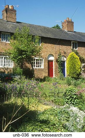 Terraced Houses Shottery Warwickshire UK View Large Photo Image Stock Photograph - Terraced Houses Shottery Warwickshire UK. Fotosearch