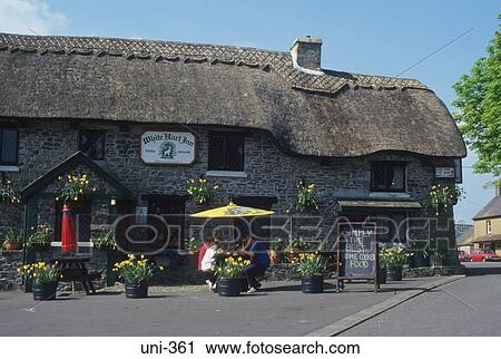 Thatched Country Pub UK View Large Photo Image Stock Image - Thatched Country Pub UK. Fotosearch