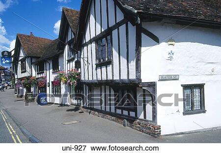 Timber Framed Buildings Lavenham UK View Large Photo Image Stock Photo - Timber Framed Buildings Lavenham UK. Fotosearch