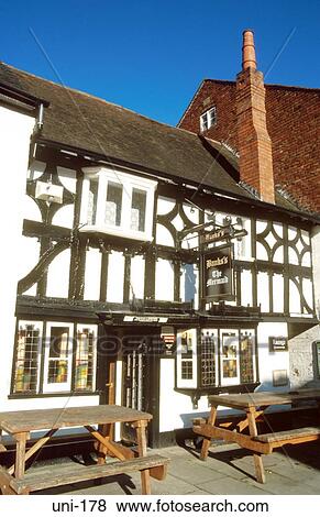 Timber Framed Pub Welshpool Wales UK View Large Photo Image Stock Photo - Timber Framed Pub Welshpool Wales UK. Fotosearch