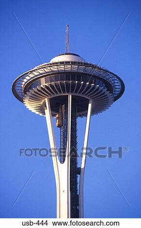 Top of Space Needle Seattle Washington State USA View Large Photo Image Picture - Top of Space Needle Seattle Washington State USA. Fotosearch