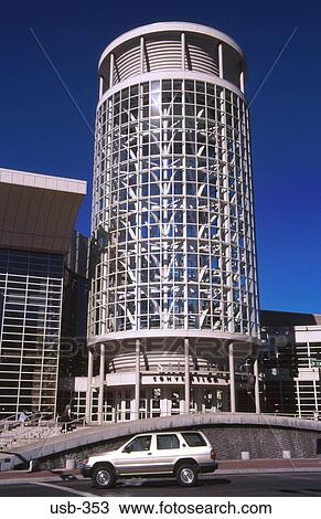 Stock Image - Tower of Salt Palace Convention Centre USA. Fotosearch