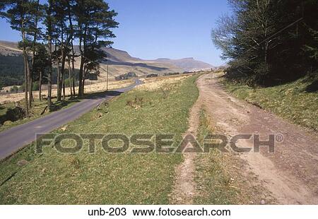 Track Brecon Beacons Wales UK View Large Photo Image Stock Image - Track Brecon Beacons Wales UK. Fotosearch