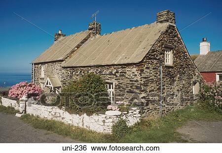 Traditional Stone Cottage Pembrokeshire Wales UK View Large Photo Image Stock Photograph - Traditional Stone Cottage Pembrokeshire Wales UK. Fotosearch