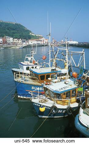 Trawlers in Scarborough Harbour UK View Large Photo Image Stock Photography - Trawlers in Scarborough Harbour UK. Fotosearch