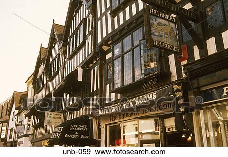 Stock Photo - Tudor Buildings Stratford upon Avon Warwickshire UK. Fotosearch