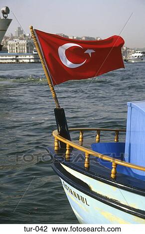 Turkish Flag on the Bow of a Boat Istanbul View Large Photo Image Stock Image - Turkish Flag on the Bow of a Boat Istanbul. Fotosearch