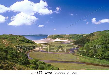 Valley of the Pennard Pill The Gower Wales UK View Large Photo Image Stock Photography - Valley of the Pennard Pill The Gower Wales UK. Fotosearch